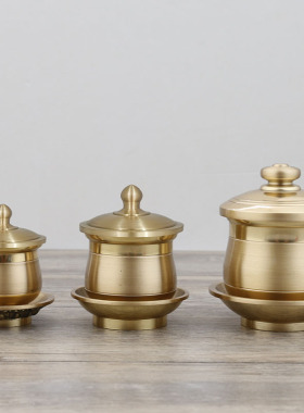 铜水杯供佛杯净水杯居家佛堂摆件