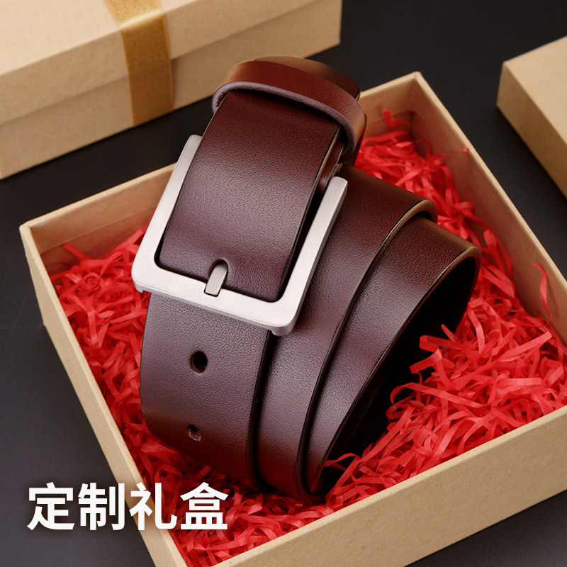 牛当家纯钛男真皮青年百搭牛皮腰带 牛当家腰带/皮带/腰链