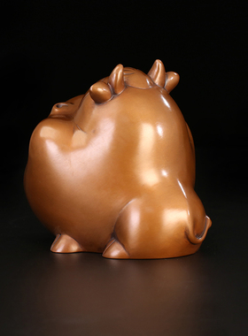 匠泽铜魂紫铜储物盒卡通玄关