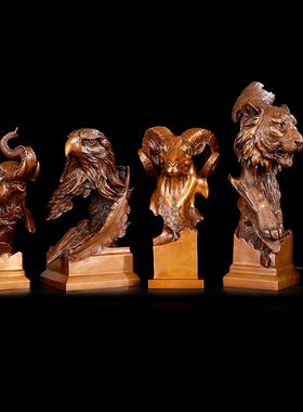 紫铜生肖现代工艺品送礼馈赠兽首