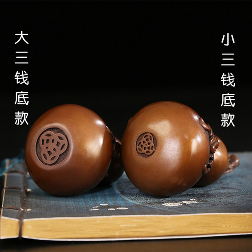 匠泽铜魂 紫铜葫芦摆件紫铜把玩葫芦手把件 家居装饰品 - 图1
