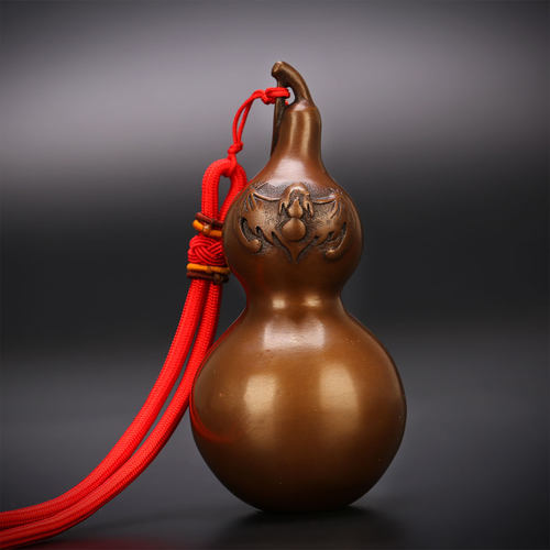 匠泽铜魂 紫铜葫芦摆件紫铜把玩葫芦手把件 家居装饰品 - 图2