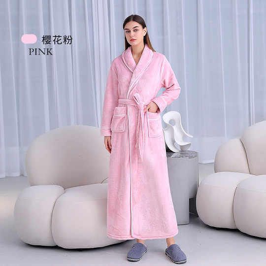 Recommended winter couple's nightgown that is lengthened and thickened to the ankle