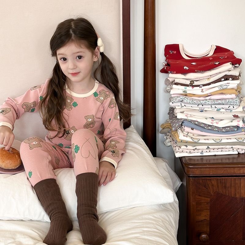 儿童秋衣秋裤套装秋冬男女童羊毛拉架家居服纯棉无骨A类打底内衣,淘宝优惠券,粉丝福利购,淘宝优惠卷