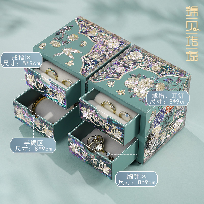 Jinbei Legend Intangible Cultural Heritage Mother-of-pearl Jewelry Box