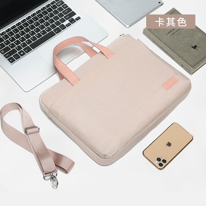 笔记本电脑包16英寸14寸女生手提斜挎通勤适用苹果macbook内胆air13pro公文ipad收纳15.6华为高颜值联想小新-图1