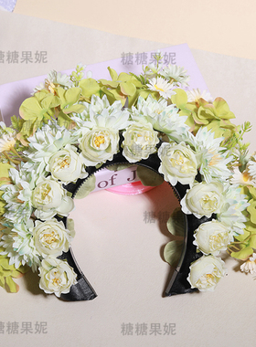 泡沫发箍簪花材料包手工DIY簪花材料包公司团建簪花手工活动材料