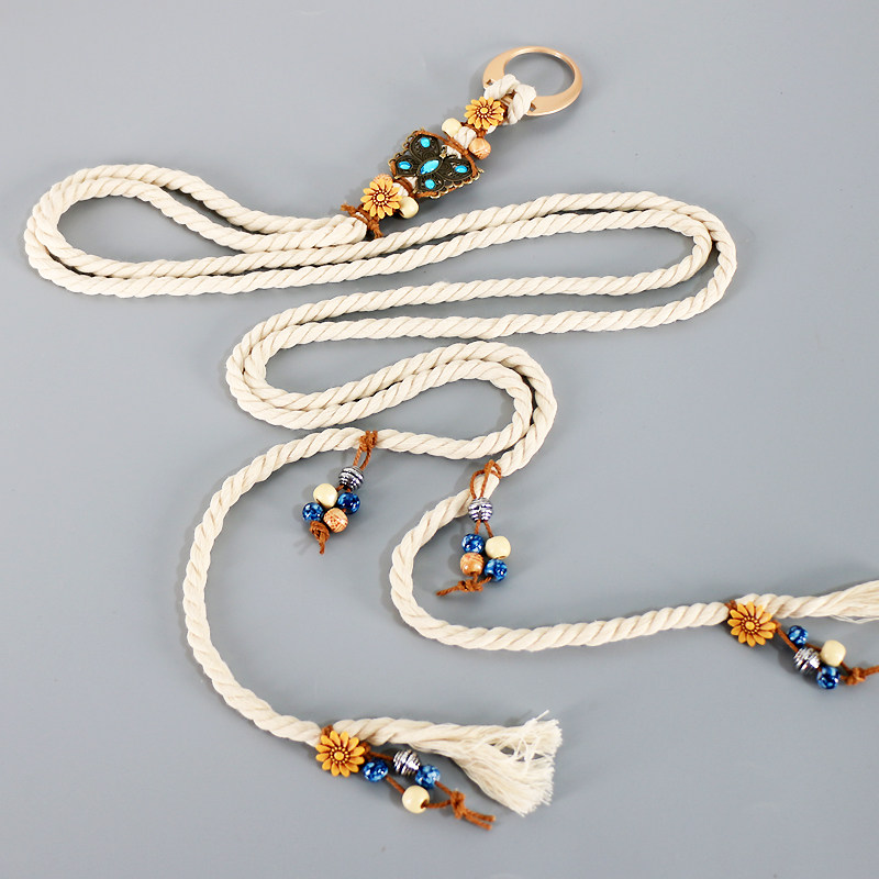 民族风编织腰带女配裙子复古百搭棉绳装饰腰链汉服收腰绳子配饰潮,淘宝优惠券,粉丝福利购,淘宝优惠卷