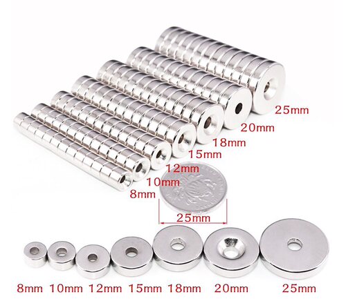 强磁铁15*4mm带孔 钕铁硼 吸铁石 圆形强磁 15x4带孔4MM 磁铁 - 图2