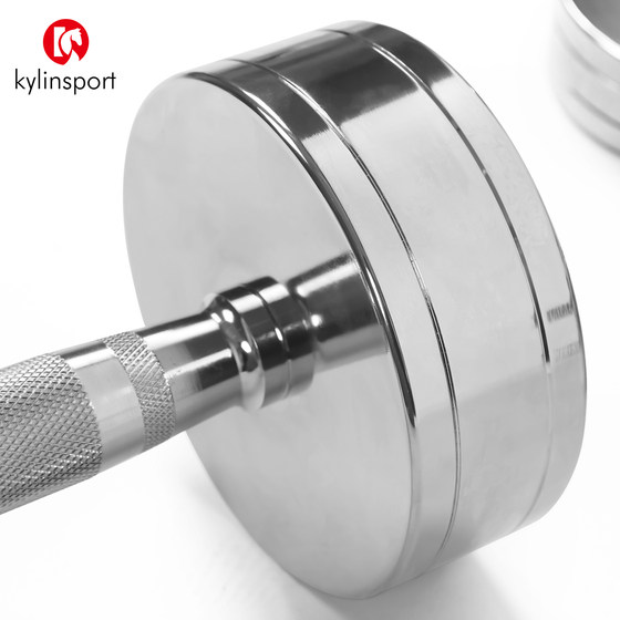Solid electroplated dumbbell for men's home use