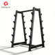 Fixed barbell storage bar rack for commercial fitness equipment