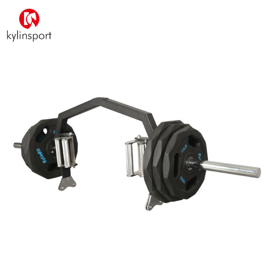 Open ring barbell squat deadlift Olympic bar six-sided flower Olympic bar hexagonal barbell ring barbell