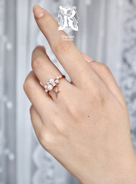 sherain诗觅雨月光女星月戒指
