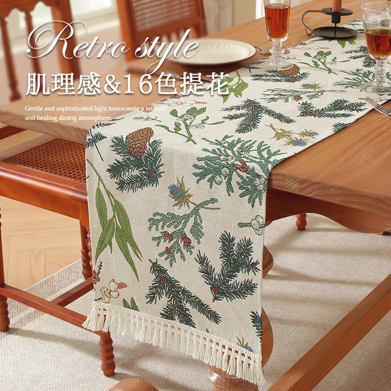 美式桌旗仿棉麻斗柜盖巾高级感复古长条巾盖布田园风台布新款餐垫,淘宝优惠券,粉丝福利购,淘宝优惠卷
