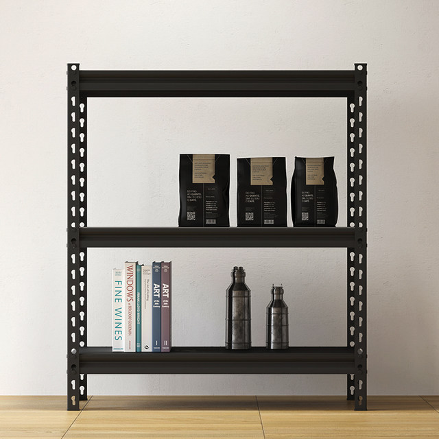 Three-layer shelf household storage rack floor-mounted multi-layer storage