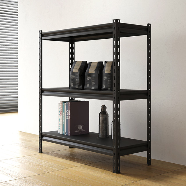 Three-layer shelf household storage rack floor-mounted multi-layer storage