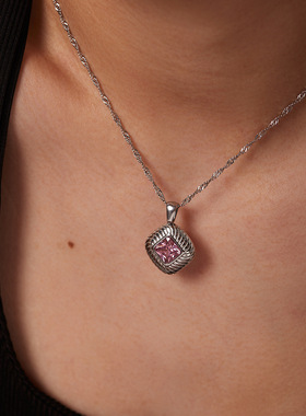 欧美时尚复古风绿色锆石系列项链耳环手链戒指气质女士不锈钢饰品