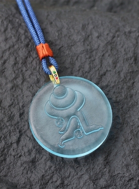 古法男女琉璃心咒饰品吊坠结缘