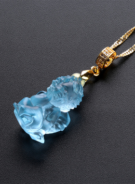 古法情侣琉璃百搭项链轻奢