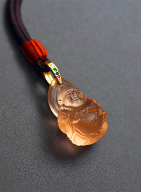 古法琉璃弥勒佛吊坠佛系