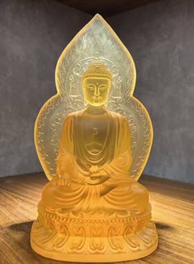 古法琉璃本命年佛像守护神摆件