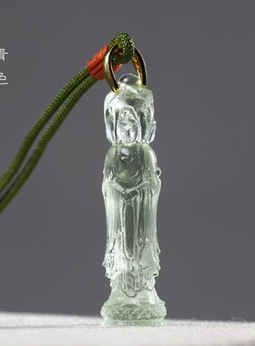古法男女款琉璃三面站立观音吊坠