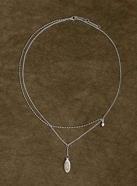 清冷小众北欧设计双层锁骨链项链