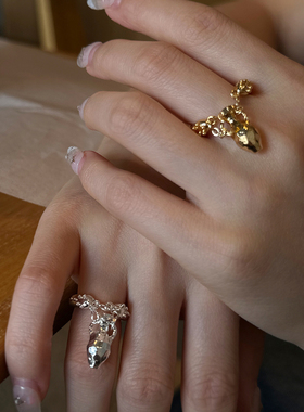 JILIFANG复古度假风时漂流瓶戒指