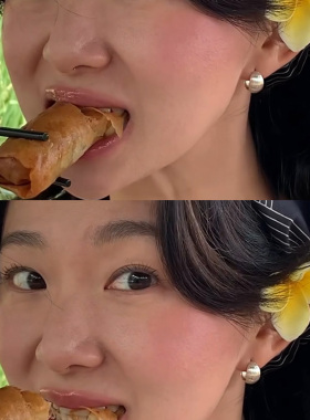 小众极简约韩国fever时髦耳扣百搭豆豆迷你小水滴竖条纹双面耳环