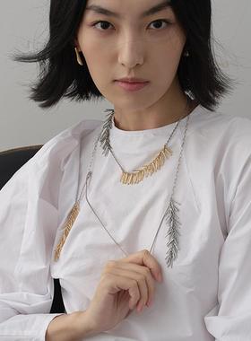 JILIFANG金银撞色复古法式项链