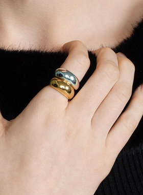 JILIFANG经典素圈光面开口指环