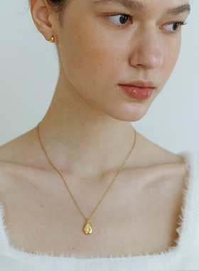 不掉色18K镀金水滴项链