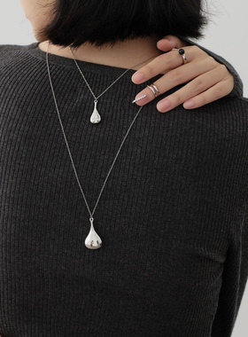JILIFANG小众设计水滴吊坠项链