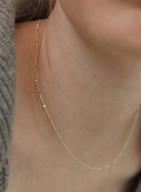 S925纯银防过敏亮片项链