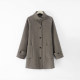 Eryin ERYIN new autumn and winter stand-up collar single-breasted mid-length wool coat