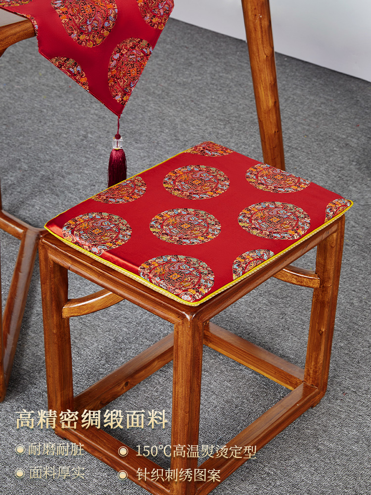 红木沙发坐垫定制中式实木方凳屁股垫子换鞋凳卡座餐椅圈椅茶椅垫 - 图0