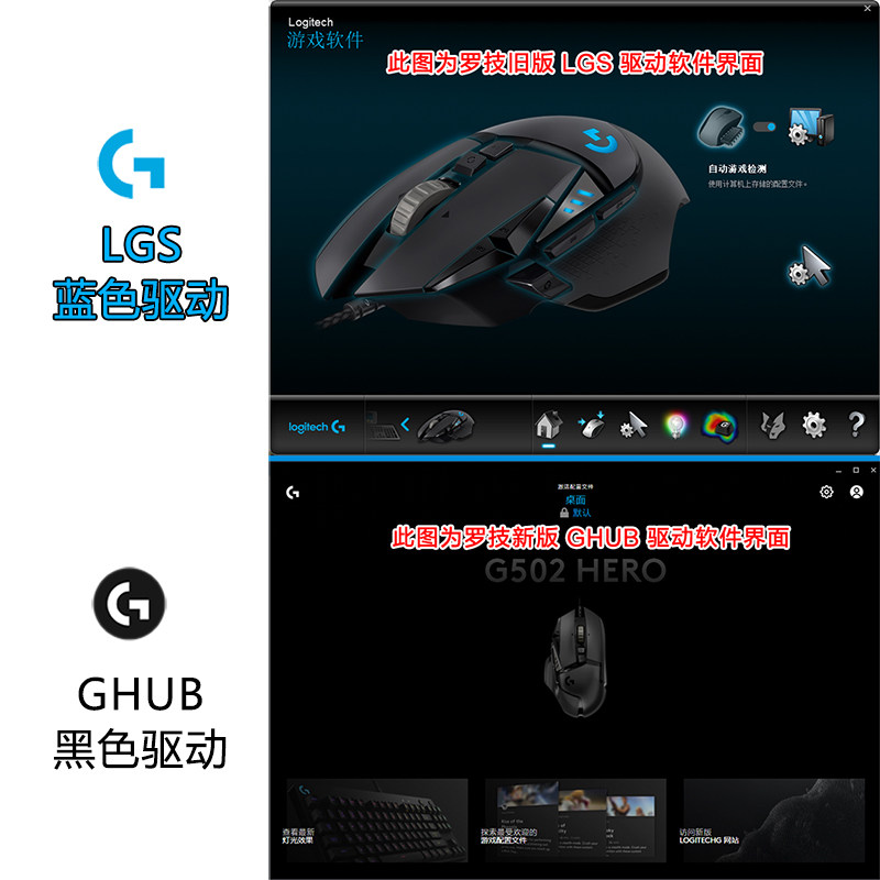 PUBG鼠标宏绝地求生G502heroLGS主播定制吃鸡GHUB驱动用GPW102304