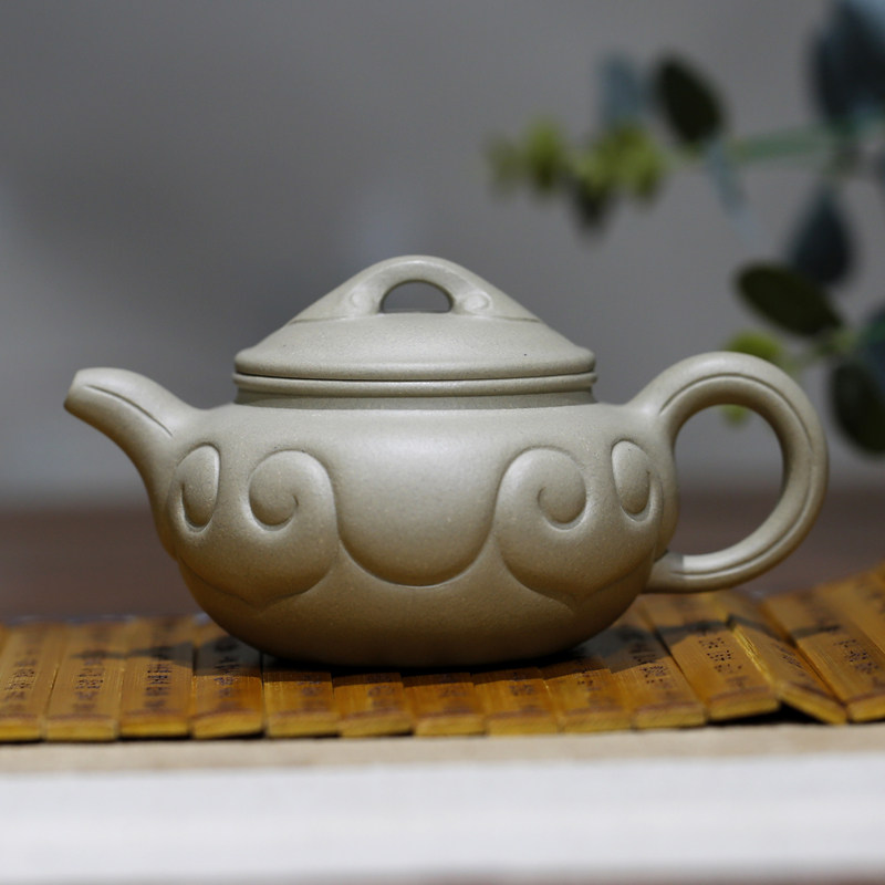景舟石瓢掇球仿古如意家藏本山绿泥名家孔祥生纯全手工宜兴紫砂壶