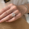 New Chinese style explosive pigeon egg imitation zircon ring for women