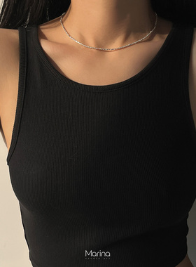 简约通勤碎银子项链女款小众颈链