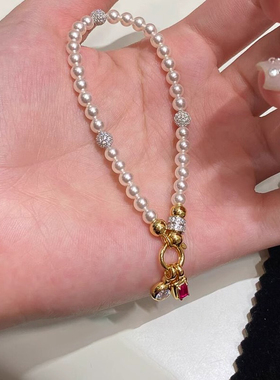 法式复古仿施家珍珠手链轻奢精致