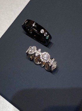 四芒星白雪公主黑武士戒指高级感