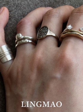 vintage中古戒指高级感轻奢小众