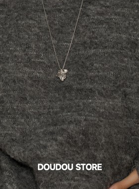 不规则液态银色仿珍珠蛇骨链小众