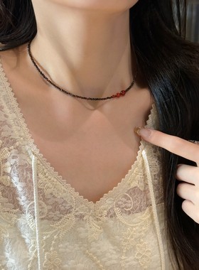 新中式红玛瑙串珠项链高级感小众