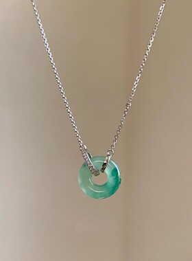 S925纯银新中式平安扣项链高级感