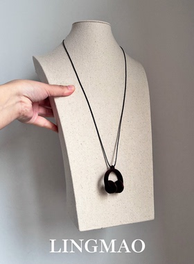 复古植绒简约耳机项链高级感轻奢