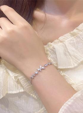 s925纯银蝴蝶结手链女节日送女友