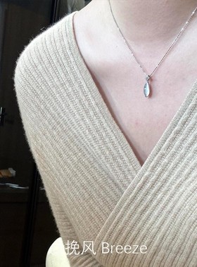 冰透水滴项链轻奢小众高级感气质