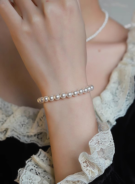 清冷感仿小金珠珍珠手链女款轻奢